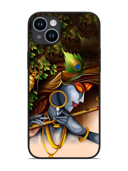 Krishna Glossy Metal Phone Cover for Apple Iphone 14 Plus Zapvi