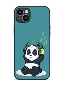 Music Panda Glossy Metal Phone Cover for Apple Iphone 14 Plus