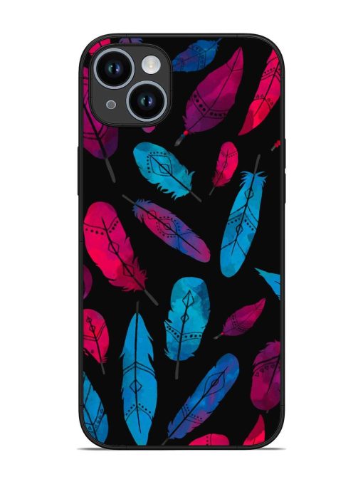 Feather Art Glossy Metal Phone Cover for Apple Iphone 14 Plus Zapvi