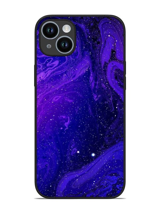 Galaxy Acrylic Abstract Art Glossy Metal Phone Cover for Apple Iphone 14 Plus Zapvi