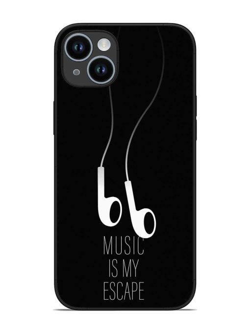 Music Is My Escape Glossy Metal Phone Cover for Apple Iphone 14 Plus Zapvi