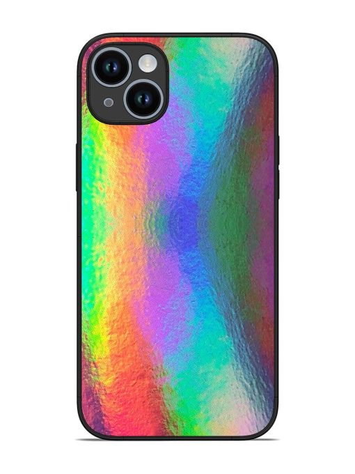 Colorful Holographic Background Glossy Metal TPU Phone Cover for Apple Iphone 14 Plus Zapvi