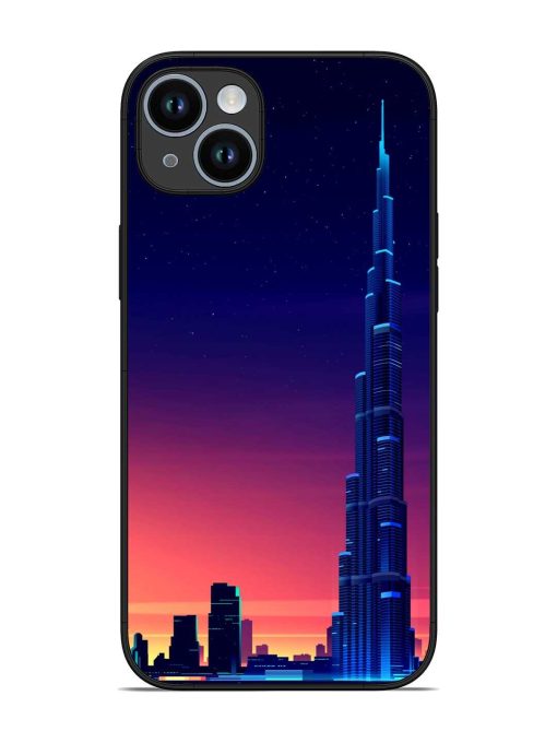 Burj Khalifa Abstract Glossy Metal Phone Cover for Apple Iphone 14 Plus Zapvi