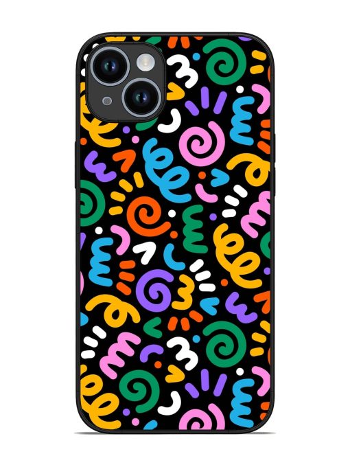 Colorful Seamless Vector Glossy Metal Phone Cover for Apple Iphone 14 Plus Zapvi