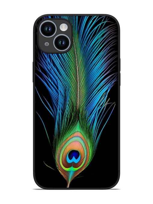 Peacock Feather Glossy Metal TPU Phone Cover for Apple Iphone 14 Plus Zapvi