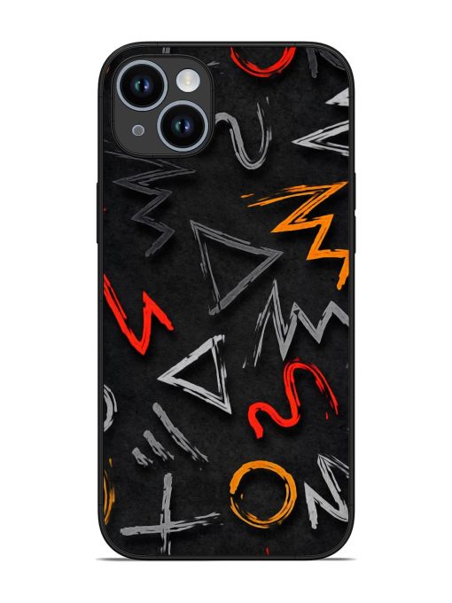 Grungy Graffiti Glossy Metal Phone Cover for Apple Iphone 14 Plus