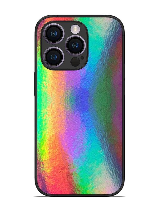 Colorful Holographic Background Glossy Metal TPU Phone Cover for Apple Iphone 14 Pro Zapvi