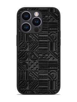 Seamless Pattern Glossy Metal Phone Cover for Apple Iphone 14 Pro