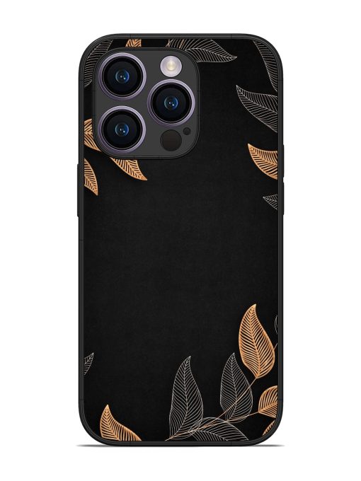 Foliage Art Glossy Metal Phone Cover for Apple Iphone 14 Pro Zapvi