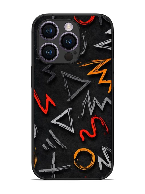 Grungy Graffiti Glossy Metal Phone Cover for Apple Iphone 14 Pro Zapvi