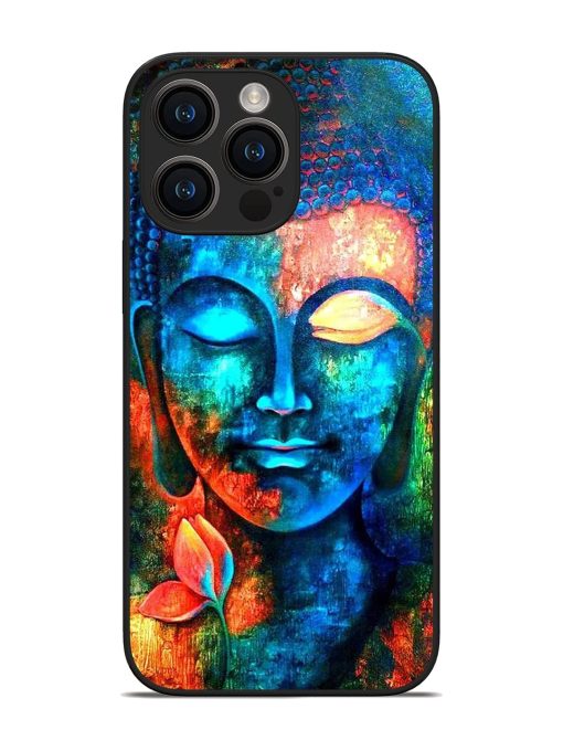 Buddha Painting Glossy Metal Phone Cover for Apple Iphone 14 Pro Max Zapvi