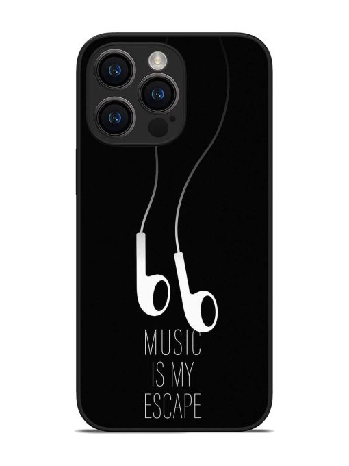 Music Is My Escape Glossy Metal Phone Cover for Apple Iphone 14 Pro Max Zapvi