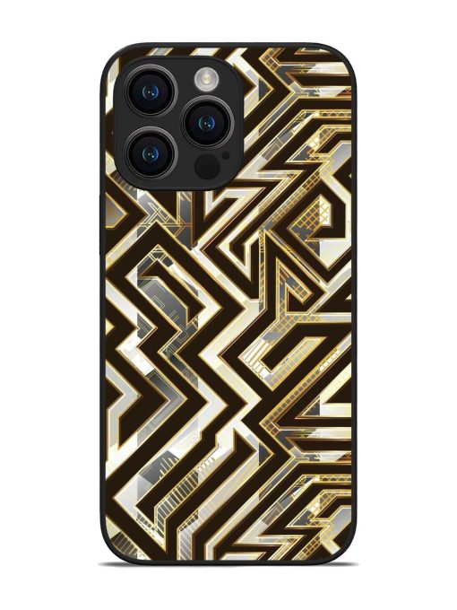 Technology Geometric Seamless Glossy Metal Phone Cover for Apple Iphone 14 Pro Max Zapvi