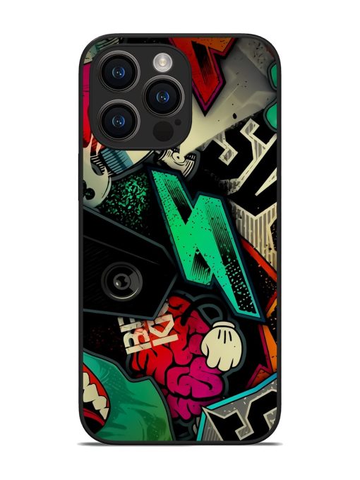 Graffiti Art Glossy Metal Phone Cover for Apple Iphone 14 Pro Max Zapvi