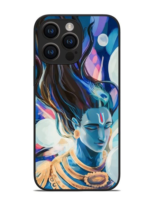 Bhagwan Sri Krishna Glossy Metal Phone Cover for Apple Iphone 14 Pro Max Zapvi