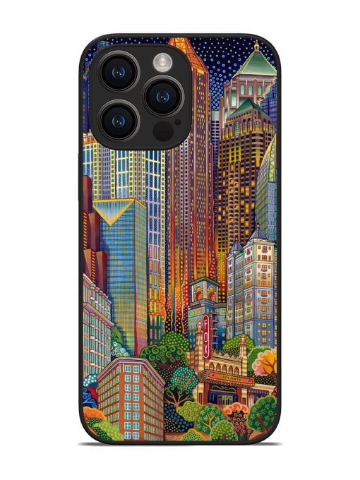 Cityscapes Art Glossy Metal Phone Cover for Apple Iphone 14 Pro Max Zapvi