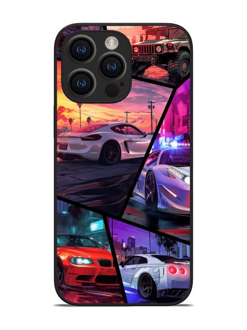 Ride In Pixels Glossy Metal Phone Cover for Apple Iphone 14 Pro Max Zapvi