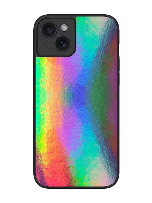 Colorful Holographic Background Glossy Metal TPU Phone Cover for Apple Iphone 15 Plus Zapvi