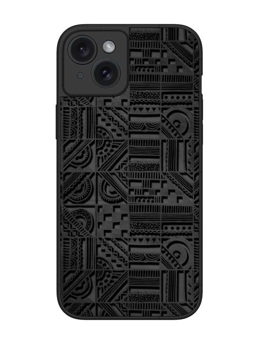 Seamless Pattern Glossy Metal Phone Cover for Apple Iphone 15 Plus