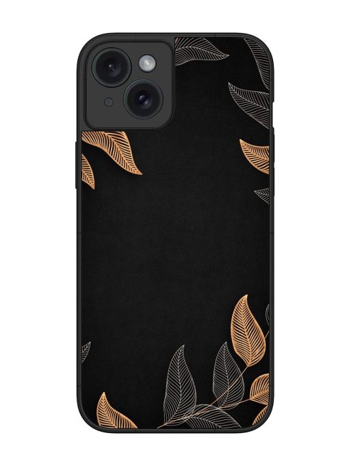 Foliage Art Glossy Metal Phone Cover for Apple Iphone 15 Plus Zapvi