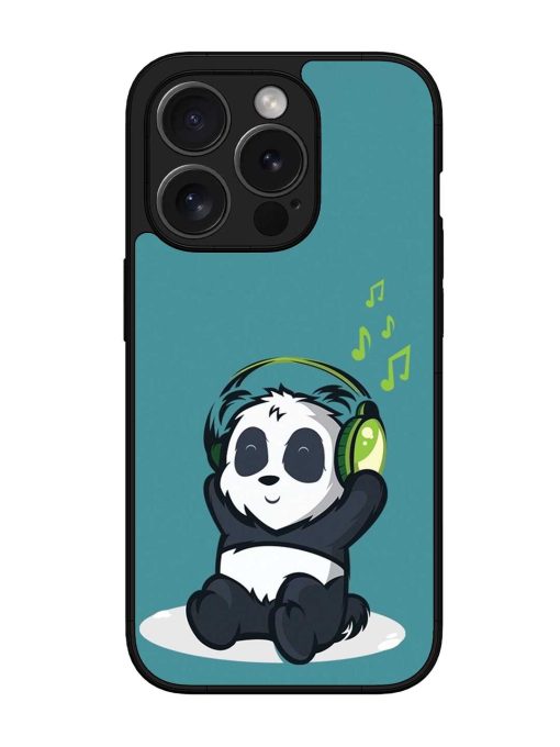 Music Panda Glossy Metal Phone Cover for Apple Iphone 15 Pro Zapvi