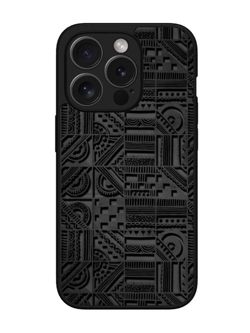 Seamless Pattern Glossy Metal Phone Cover for Apple Iphone 15 Pro