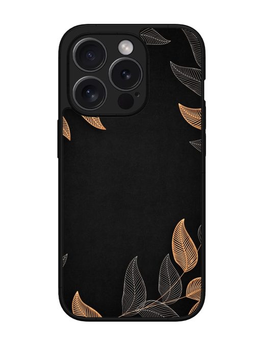 Foliage Art Glossy Metal Phone Cover for Apple Iphone 15 Pro