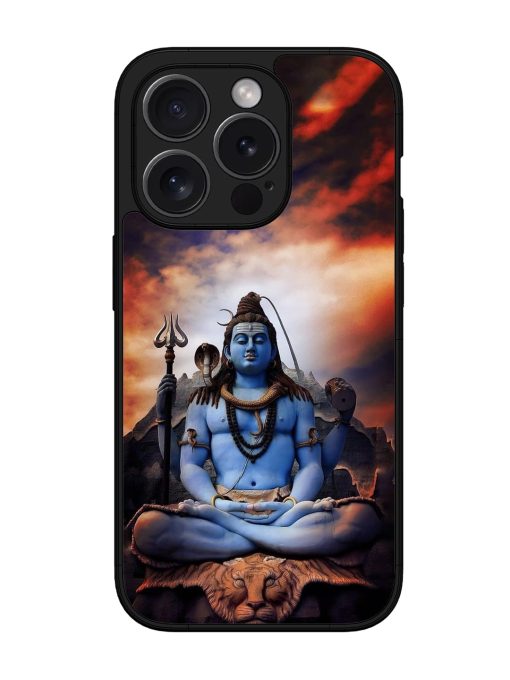 Jai Jai Shiv Glossy Metal Phone Cover for Apple Iphone 15 Pro Zapvi