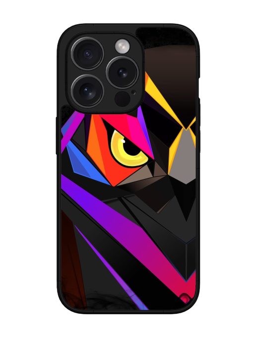 Wpap Owl Glossy Metal Phone Cover for Apple Iphone 15 Pro