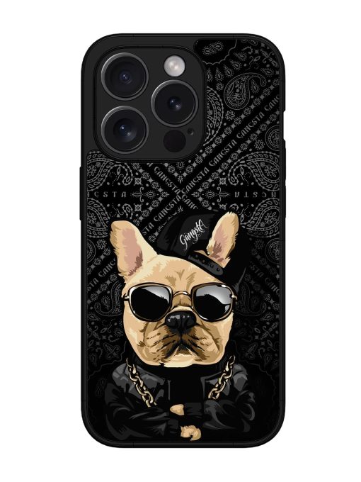 Gangsta Cool Sunmetales Dog Glossy Metal Phone Cover for Apple Iphone 15 Pro Zapvi