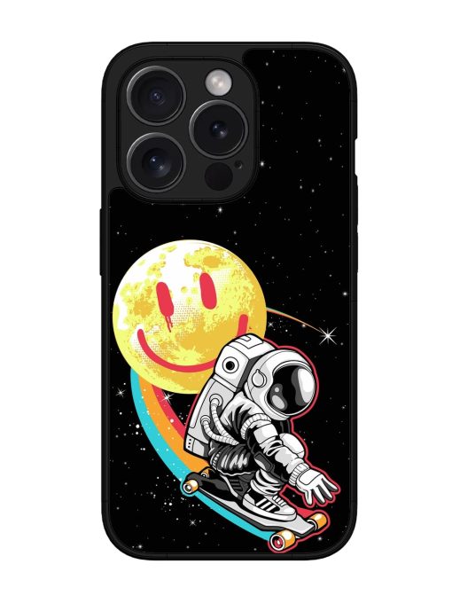 Astronaut Art Glossy Metal Phone Cover for Apple Iphone 15 Pro Zapvi