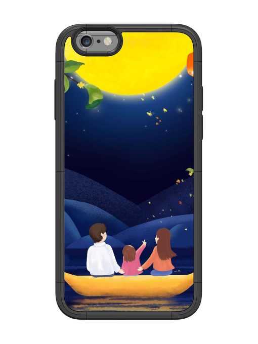 Happy Family And Beautiful View Glossy Metal Phone Cover for Apple Iphone 6 Zapvi