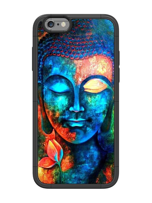 Buddha Painting Glossy Metal Phone Cover for Apple Iphone 6 Zapvi