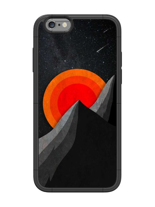 Black Mountain Glossy Metal Phone Cover for Apple Iphone 6 Zapvi