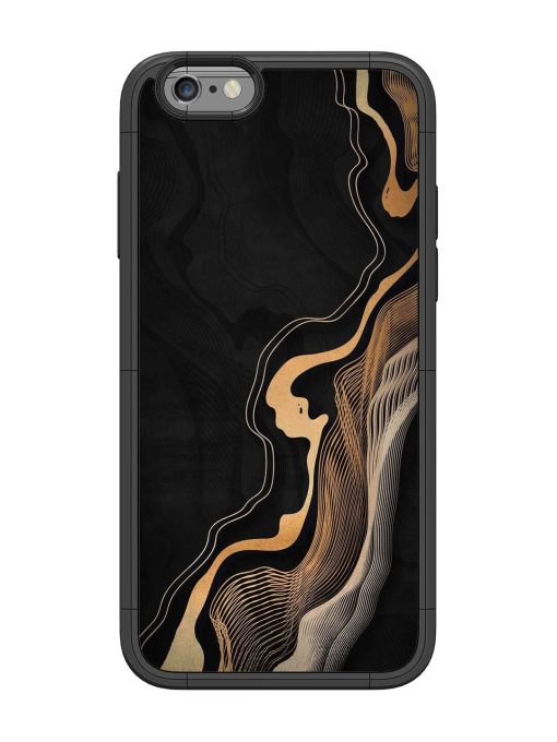 Abstract Art Glossy Metal TPU Phone Cover for Apple Iphone 6