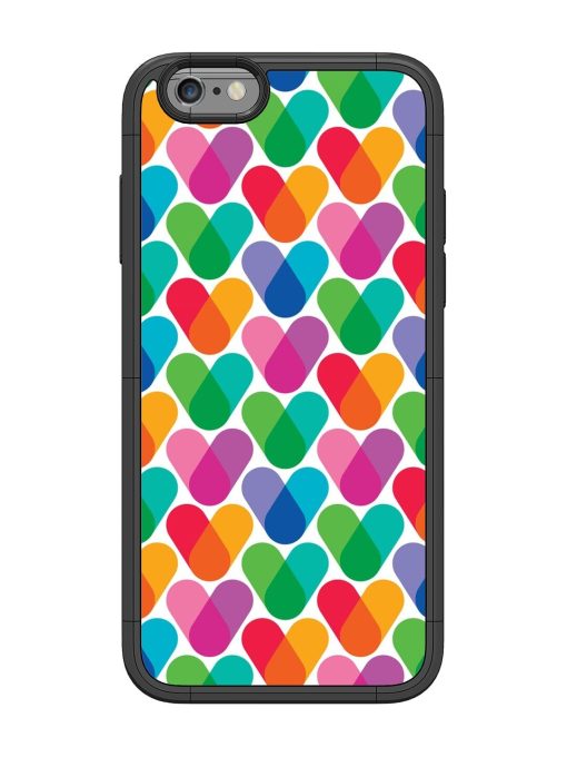 Overlapping Colors Colorful Glossy Metal TPU Phone Cover for Apple Iphone 6 Zapvi