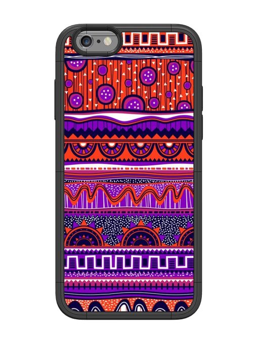 Ethnic Seamless Pattern Glossy Metal TPU Phone Cover for Apple Iphone 6 Zapvi