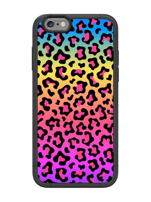 Neon Rainbow Colored Glossy Metal Phone Cover for Apple Iphone 6 Zapvi