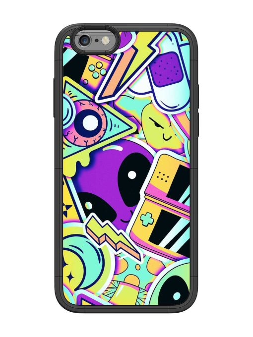 Scratch Art Glossy Metal Phone Cover for Apple Iphone 6 Zapvi