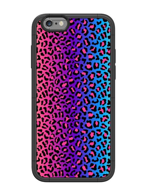 Colorful Leopard Seamless Glossy Metal Phone Cover for Apple Iphone 6