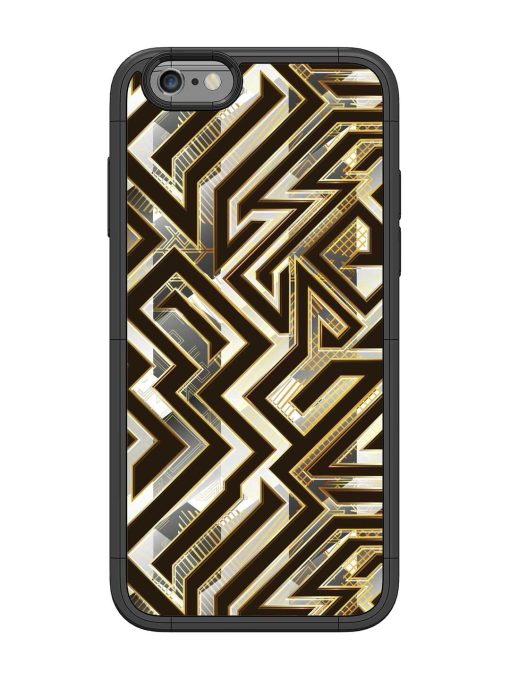 Technology Geometric Seamless Glossy Metal Phone Cover for Apple Iphone 6 Zapvi