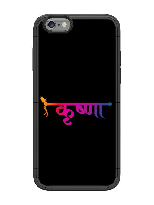 Krishna Typo Glossy Metal Phone Cover for Apple Iphone 6