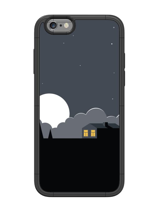 Full Moon Vector Art Glossy Metal Phone Cover for Apple Iphone 6