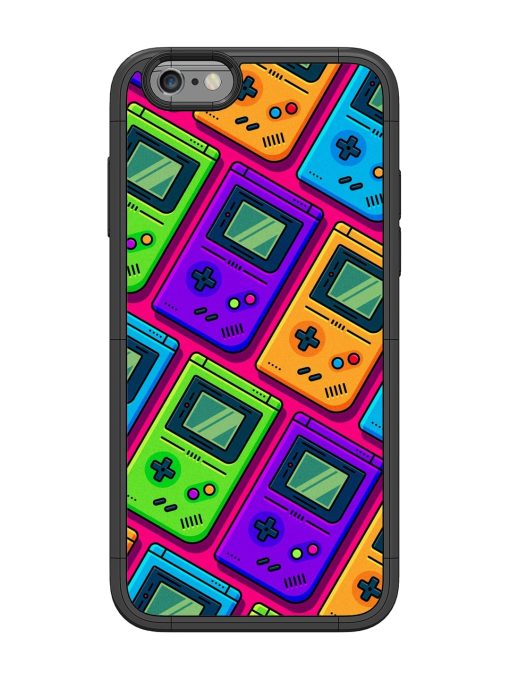 Game Seamless Pattern Glossy Metal Phone Cover for Apple Iphone 6