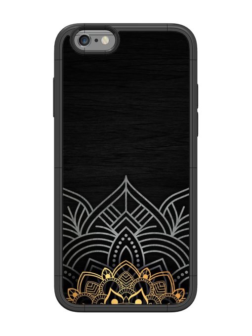 Decorative Golden Pattern Glossy Metal Phone Cover for Apple Iphone 6 Zapvi