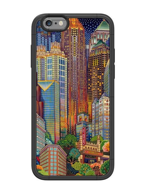 Cityscapes Art Glossy Metal Phone Cover for Apple Iphone 6 Zapvi