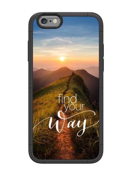 Find Your Way Glossy Metal Phone Cover for Apple Iphone 6