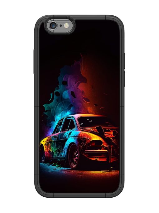 High Classic Car Art Glossy Metal Phone Cover for Apple Iphone 6 Zapvi