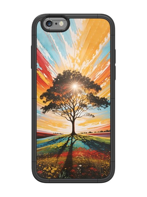 Abstract Tree Colorful Art Glossy Metal Phone Cover for Apple Iphone 6 Zapvi