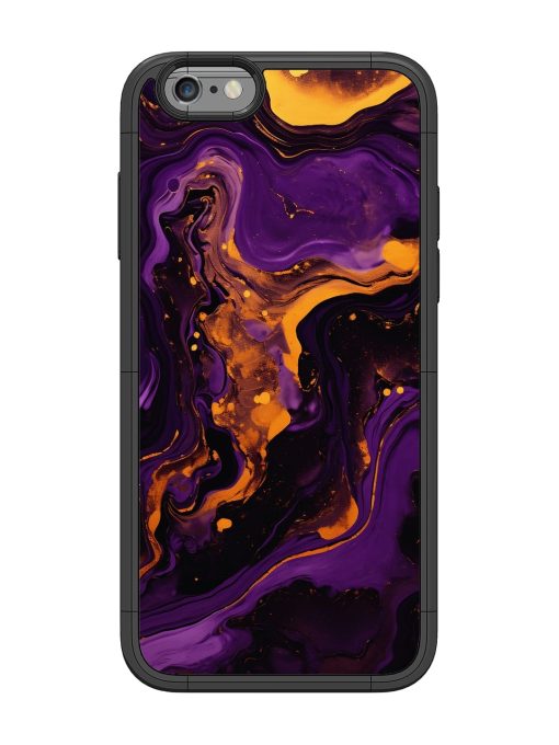 Painting Of A Purple Glossy Metal Phone Cover for Apple Iphone 6 Zapvi